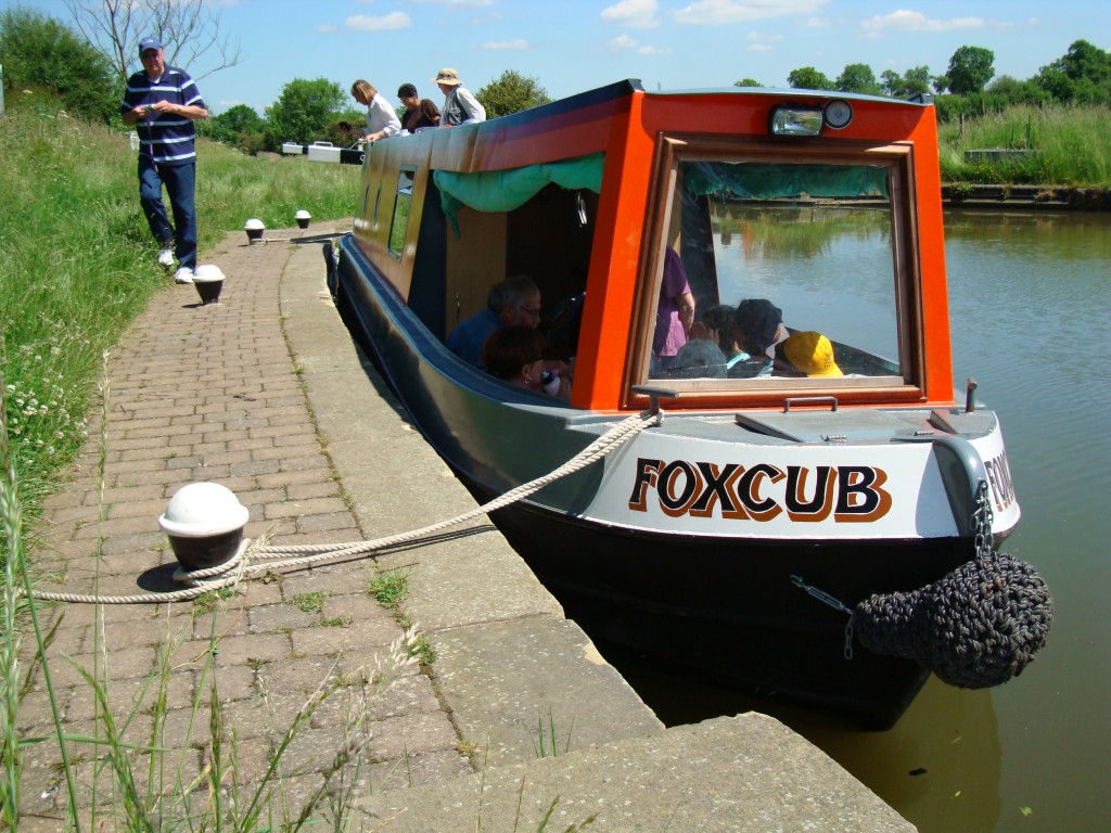 The Foxcub trip boat mooring at Foxton Locks