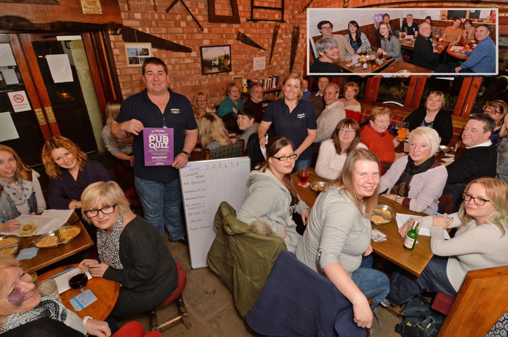 Locals enjoying a pub quiz night at Bridge 61